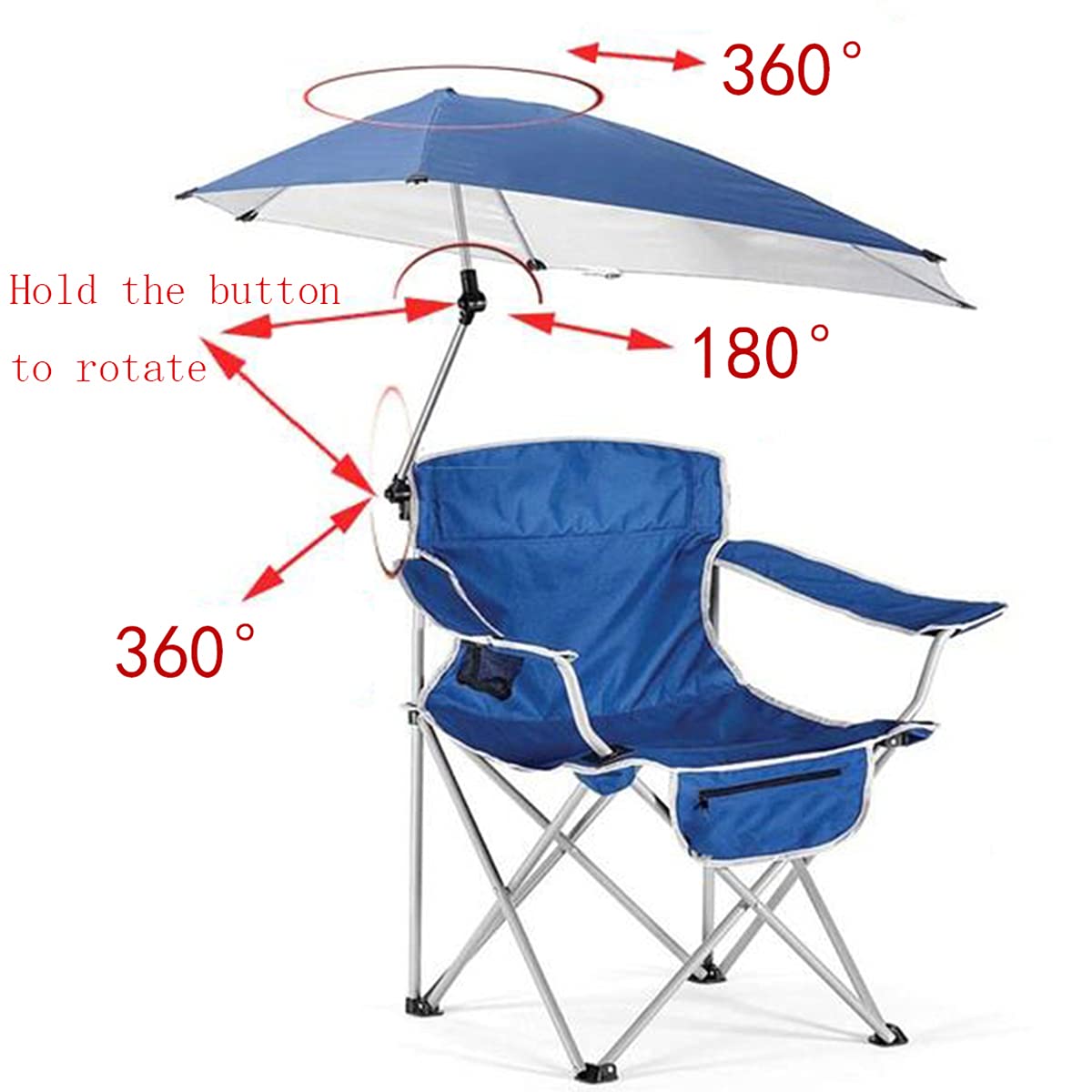 Amazon.co.jp: 屋外キャンプチェア、パラソル付き、ポータブル